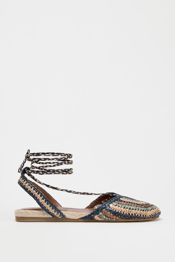کفش زنانه زارا woven flat shoes