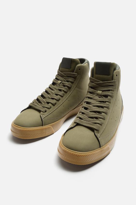 کفش کتونی مردانه زارا HIGH-TOP SNEAKERS