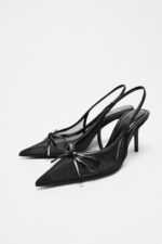 کفش مجلسی زنانه زارا MESH SLINGBACK SHOES WITH BOW