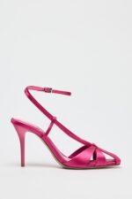 صندل زنانه زارا SATIN HIGH-HEEL SANDALS