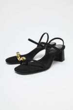 صندل زنانه زارا HEELED SANDALS WITH METAL DETAIL