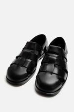 صندل مردانه زارا LEATHER CAGE SANDALS