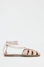 صندل زنانه زارا TIED SPLIT SUEDE STRAPPY SANDALS
