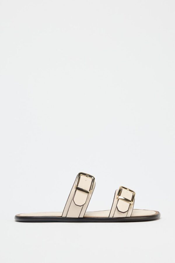 صندل فلت زنانه زارا double-strap buckle sandals