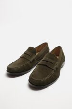 کفش لوفر مردانه زارا LIMITED EDITION LEATHER PENNY LOAFERS