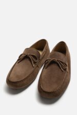 کفش کالج مردانه زارا LEATHER DRIVING SHOES