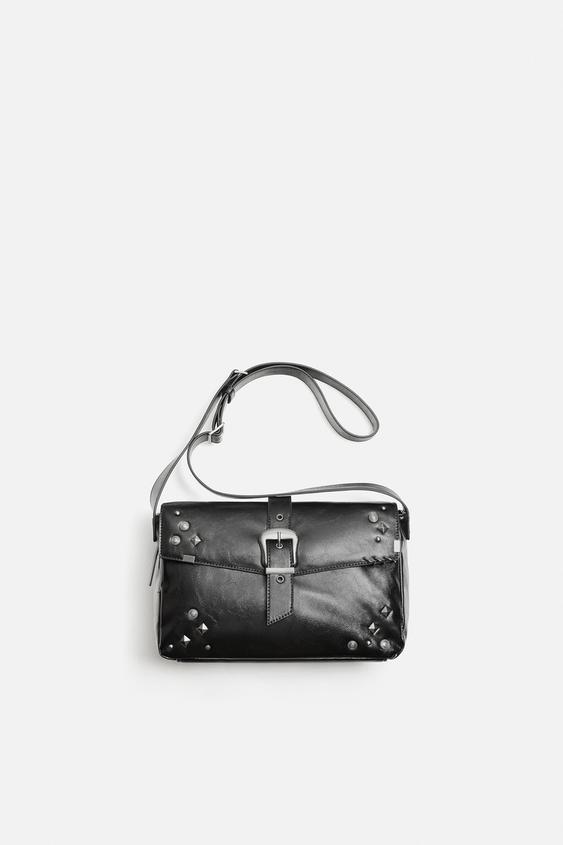 کیف کراس بادی مردانه زارا studded crossbody bag
