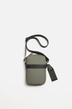 کیف کراس بادی مردانه زارا RUBBERISED CROSSBODY BAG
