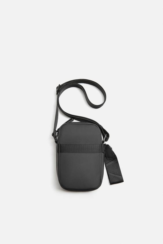 کیف کراس بادی مردانه زارا RUBBERISED CROSSBODY BAG