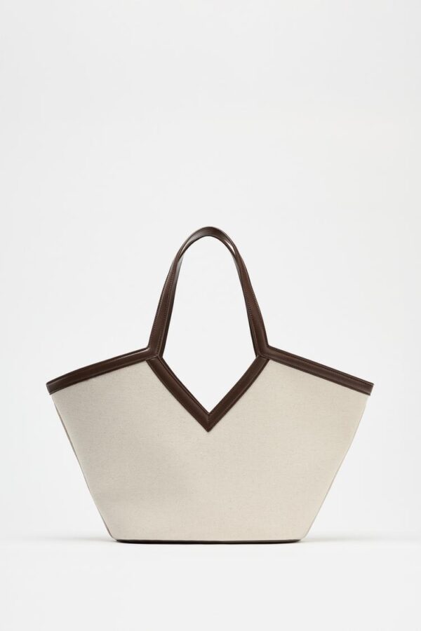 کیف زنانه زارا canvas cut-out shopper