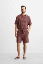 شلوارک مردانه زارا STRIPED JACQUARD BERMUDA SHORTS
