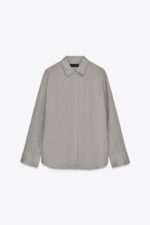پیراهن لینن زنانه زارا ZW COLLECTION 100% LINEN SHIRT