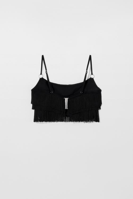 تاپ زنانه زارا FRINGED BIKINI TOP KATE MOSS X ZARA