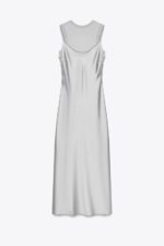 لباس ساتن زنانه زارا SATIN DRESS WITH WOOL