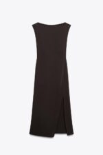 لباس میدی زنانه زارا ZW COLLECTION FITTED DRESS