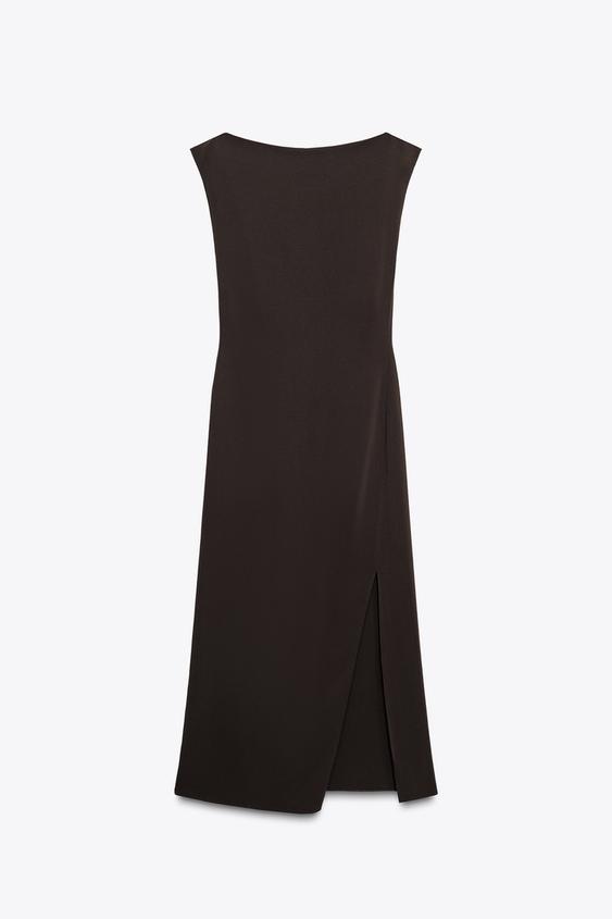 لباس میدی زنانه زارا ZW COLLECTION FITTED DRESS