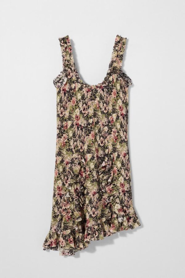 لباس زنانه زارا SILK PRINT DRESS KATE MOSS X ZARA