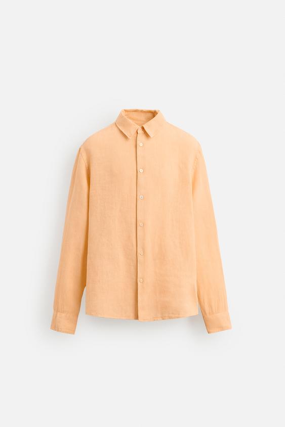 پیراهن لینن مردانه زارا 100% LINEN SHIRT
