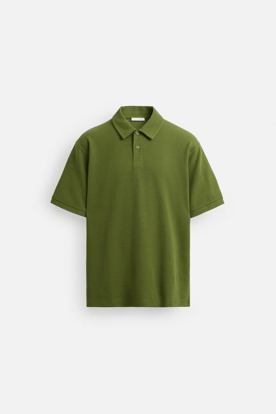 پولوشرت مردانه زارا BASIC TEXTURED POLO SHIRT
