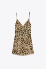 لباس مینی زنانه زارا PRINTED TULLE MINI DRESS