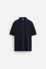 پولوشرت مردانه زارا WASHED TEXTURED PIQUÉ POLO SHIRT