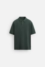 پولوشرت مردانه زارا WASHED TEXTURED PIQUÉ POLO SHIRT