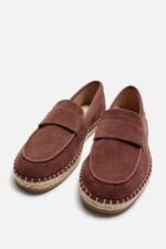 کفش لوفر مردانه زارا LEATHER MOCCASIN ESPADRILLES