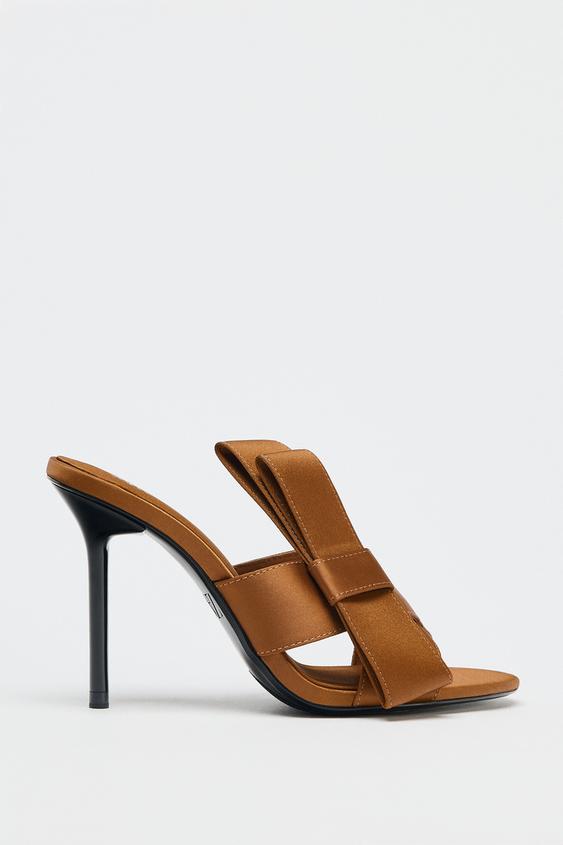 صندل پاشنه دار زنانه زارا sandals with side bow