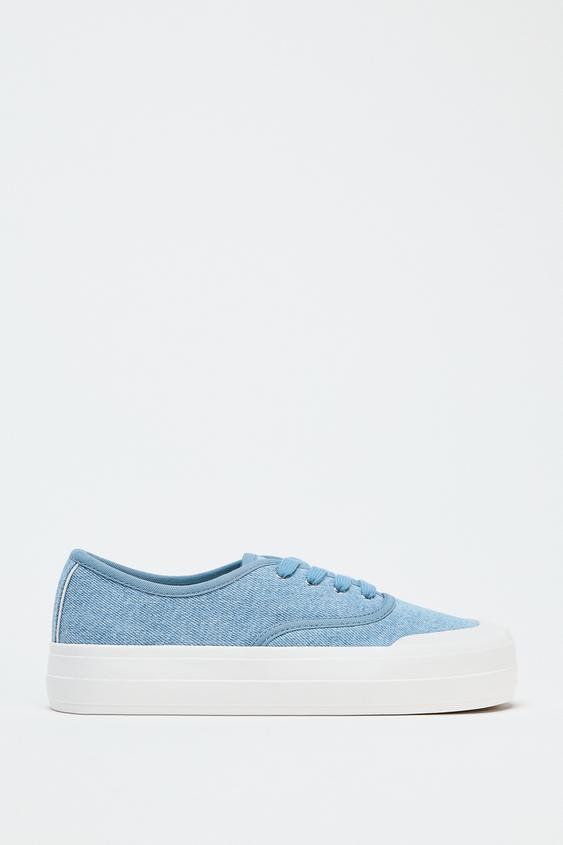کفش اسپرت زنانه زارا light denim trainers