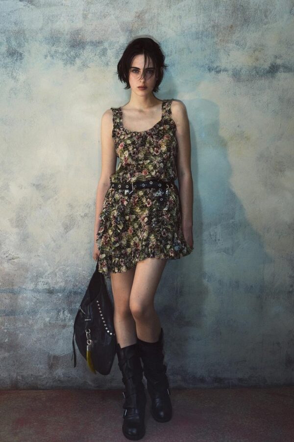 لباس زنانه زارا SILK PRINT DRESS KATE MOSS X ZARA