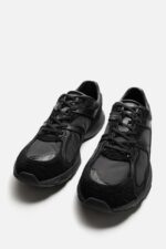 کفش مردانه زارا MONOCHROME LEATHER TRAINERS