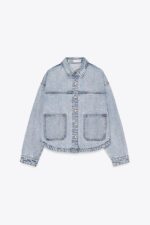 کت زنانه زارا Z1975 DENIM JACKET WITH POCKETS