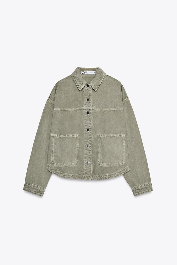 کت زنانه زارا z1975 denim jacket with pockets