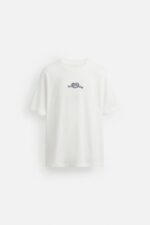 تیشرت مردانه زارا T-SHIRT WITH COMBINED EMBROIDERY