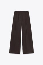 شلوار زنانه زارا WIDE-LEG TROUSERS WITH ELASTIC WAIST