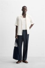 پیراهن مردانه زارا FLORAL JACQUARD SHIRT