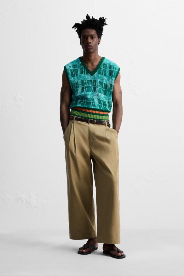شلوار مردانه زارا wide-leg pleated trousers © otis kwame kye quaicoe