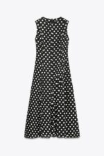 لباس میدی زنانه زارا ZW COLLECTION POLKA DOT MIDI DRESS