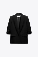 کت زنانه زارا BLAZER WITH ROLLED-UP SLEEVES