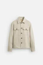 اورشرت مردانه زارا FAUX SUEDE OVERSHIRT