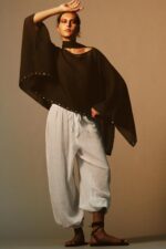شنل زنانه زارا STUDDED SCARF CAPE