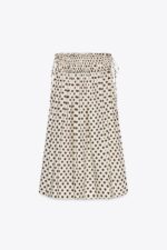 دامن میدی زنانه زارا ZW COLLECTION POLKA DOT MIDI SKIRT