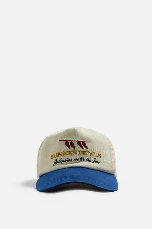 کلاه نقاب دار مردانه زارا contrast embroidery cap