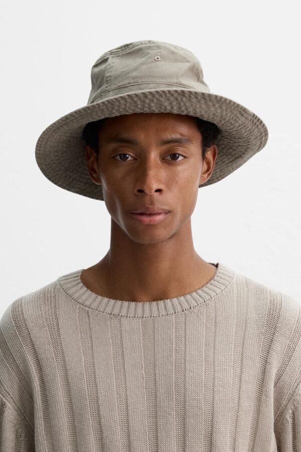 کلاه باکت مردانه زارا WASHED BUCKET HAT