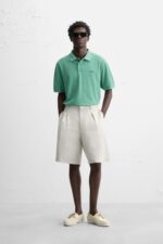 پولوشرت مردانه زارا WASHED PIQUÉ POLO SHIRT
