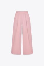 شلوار زنانه زارا WASHED-EFFECT INTERLOCK TROUSERS
