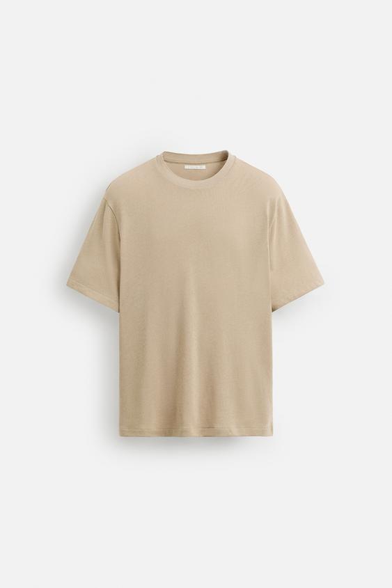 تیشرت مردانه زارا REGULAR FIT KNIT T-SHIRT
