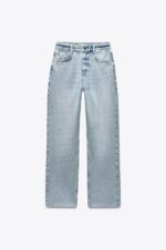 شلوار جین زنانه زارا Z1975 HIGH-RISE STRAIGHT JEANS