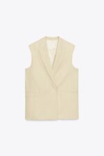 جلیقه زنانه زارا ZW COLLECTION OVERSIZE DOUBLE-BREASTED WAISTCOAT
