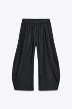 شلوار زنانه زارا ZW COLLECTION LINEN VOLUME TROUSERS